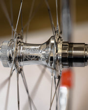 Polished Silver Outback Wheelset, 700c, White Industries CLD hubs, **REVIEW WHEELSET***