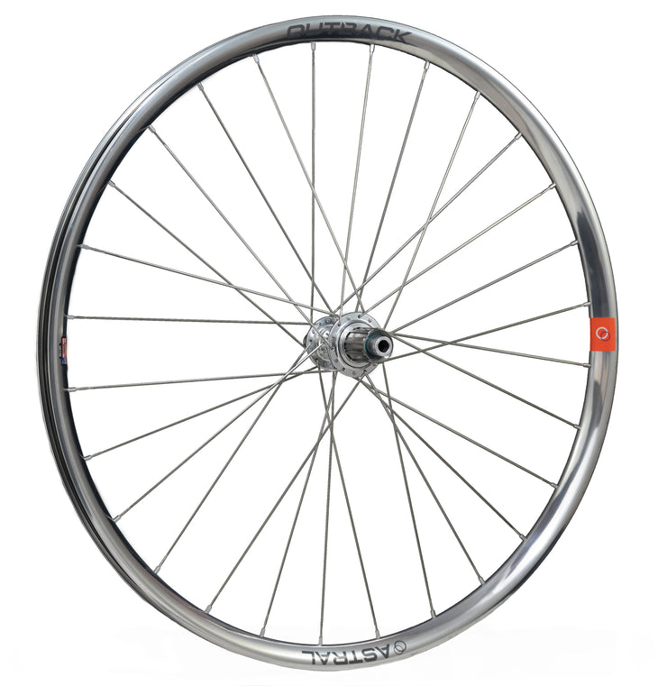 Polished Silver Outback Wheelset, 700c/650b, White Industries CLD hubs